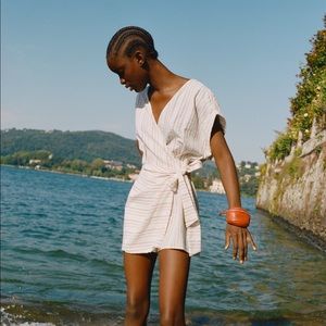 Zara striped jumpsuit/romper